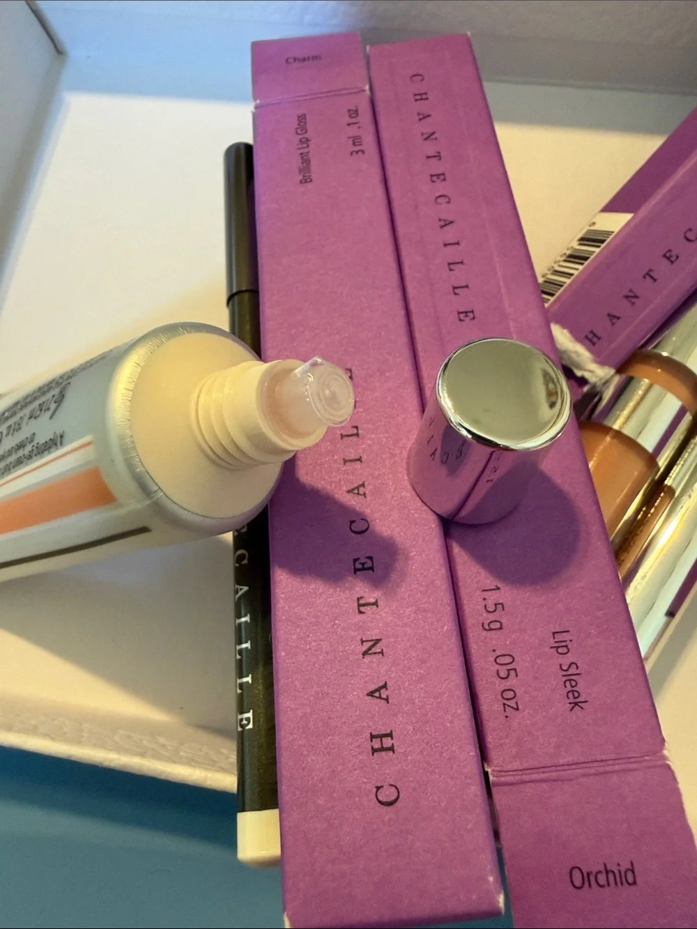 Chantecaille Lip Gloss & Cheek Gelee Set  & Lip Keep — Peach, Coral, Pink